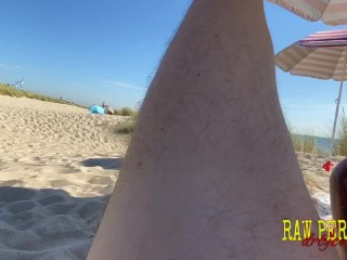 Public sex at nude beach with voyeurs