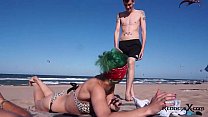 Punk slut fucked on the beach - Brandy Moloka