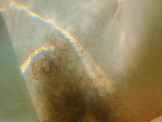 Close Up FUCK in the Sea # Underwater CUM leak n Vagina Cleaning - Nudist Video