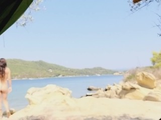 Nudism at sea shore wild camping - Nudist Video