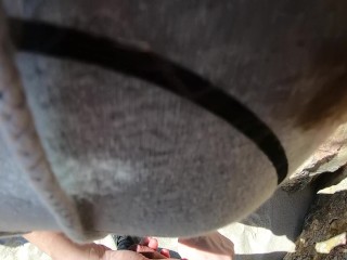 SEX ON THE BEACH - REAL AMATEUR BLOWJOB AND QUICKIE FUCK - Nudist Video