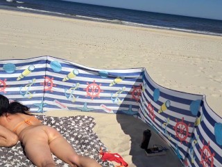 Horny stepsister fucked by the sea, we were not alone. Holiday fuck Laluna-Love - Nudist Video