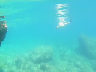 Curvy Pale Redhead Risky Public Beach Handjob Cum | Big Tits Ginger Amateur - Nudist Video