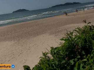 She loves doing anal in public on the beach - Real amateur - Nudist Video