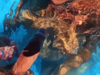 Sensual Skinny Dipping Leads To Facial on Hot, Tan Young MILF - Nudist Video