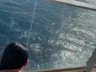 HOT MILF cheats on her husband during a cruise - Nudist Video